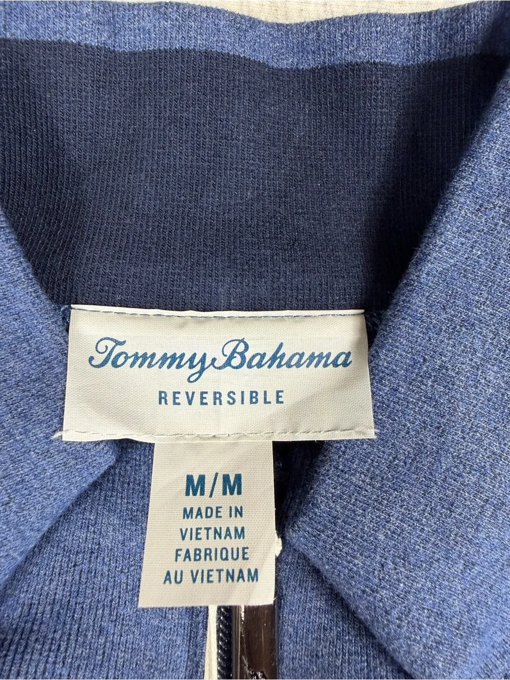 Tommy Bahama Reversible Flip Coast Full Zip Vest Blue Heather Men’s Medium NWT
